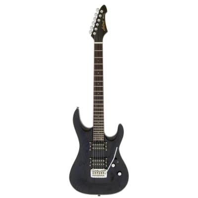 Aria Pro II Electric Guitar Mac Dlx Stained Black image 1