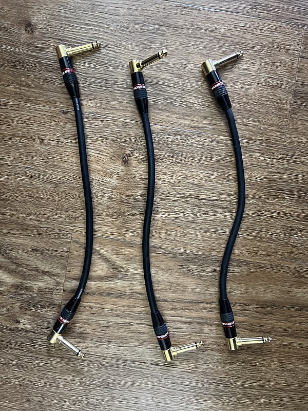 Monster Guitar Cable Lot, Gold Right Angled Connectors Reverb