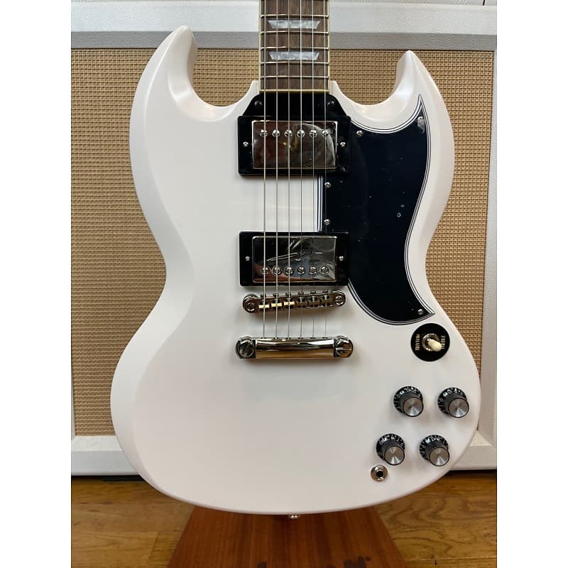 Epiphone 1961 Les Paul Sg Standard Aged Classic White Reverb 6721