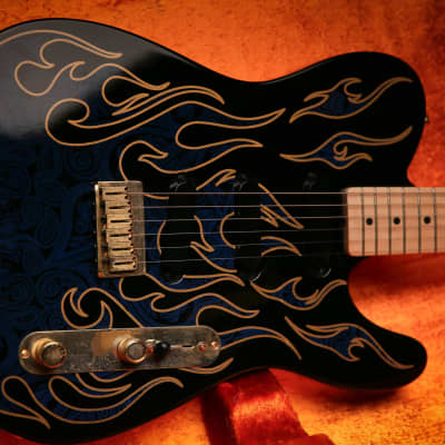 Fender USA James Burton Signature Telecaster Blue Paisley Flame & Fender Case for sale