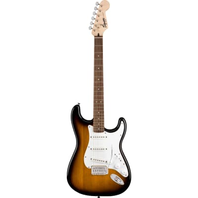Squier Stratocaster Starter Pack with Indian Laurel Fretboard and Frontman 10G Combo Amp 2018 - Brown Sunburst image 2