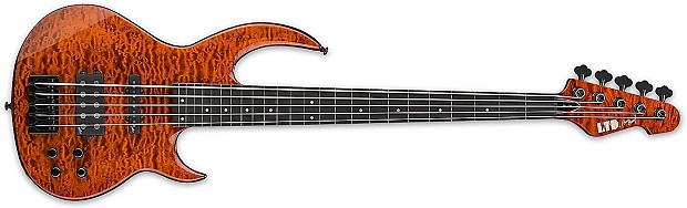 ESP LTD BB-1005 BUNNY Quilted Maple Black Aqua (LBB1005QMBLKAQ) Elec Bass Guitar image 1