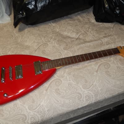 Jim Reed Solid Body Electric 1987-94? - Bright Red w/ Natural neck image 2