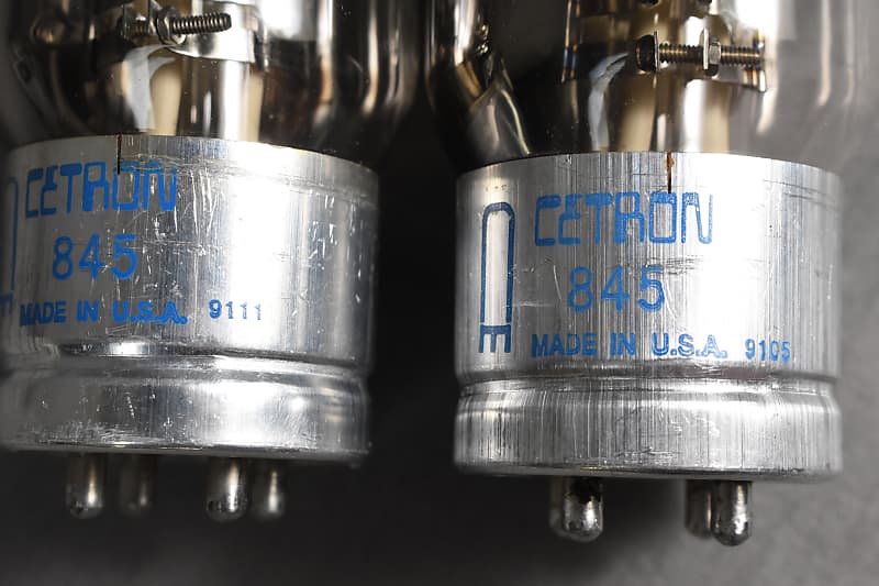 Cetron 845 Vacuum tube pair Made in USA In Excellent Working