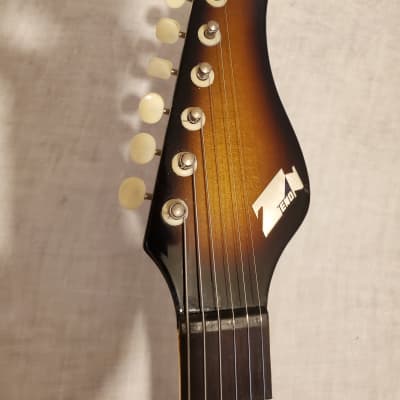 Vintage 60's Zenon Electric Guitar, Jag Style, 2 Gold Foil