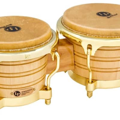 Latin Percussion LP201AX-2AW Generation II Wood Bongos w/ Comfort Curve II  Rims