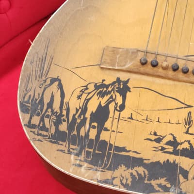 Home on the range Old guitar - Stencil image 3
