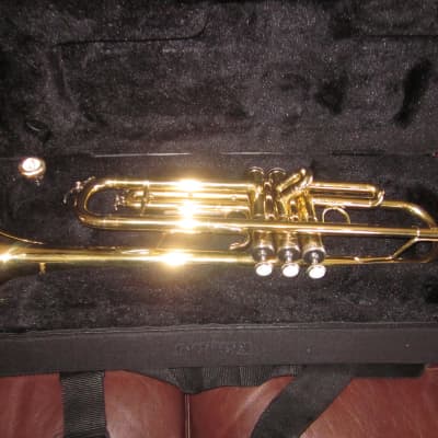 Mendini MTT-L Student Bb Trumpet w/ Orig. Case, 7C Mouthpiece, Polishing Cloth, Valve Oil #J15110691 image 1