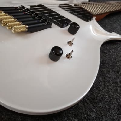 KOLOSS X7 headless Aluminum body 7 string electric guitar white image 8