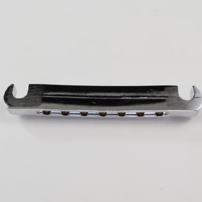 7-String Stop Tailpiece in Chrome and Black - Chrome image 3
