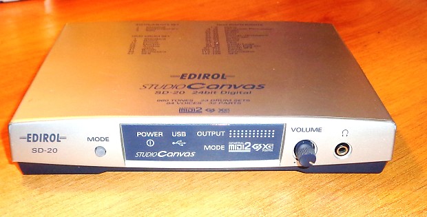 Roland Edirol Studio Canvas SD-20 MIDI/USB sound module 2000's Silver /  Black