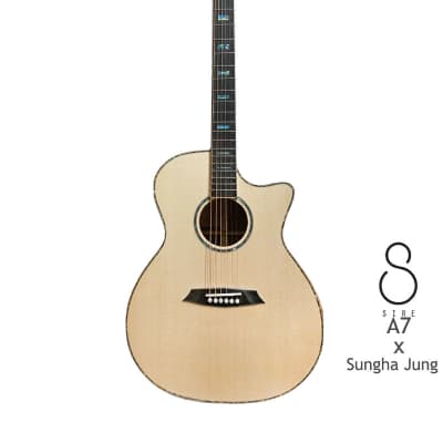 Sire A7 Sungha Jung series Natural All Solid Spruce & indian Rosewood Grand Auditorium guitar image 3