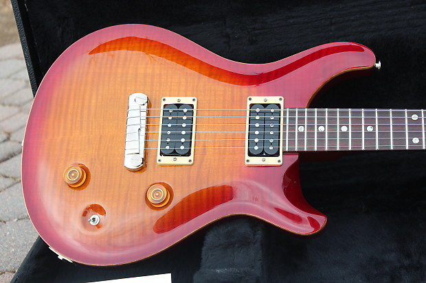 1993 Paul Reed Smith PRS Custom 22 Cherry Sunburst Hard Tail Sweet Switch Guitar With OHSC image 1