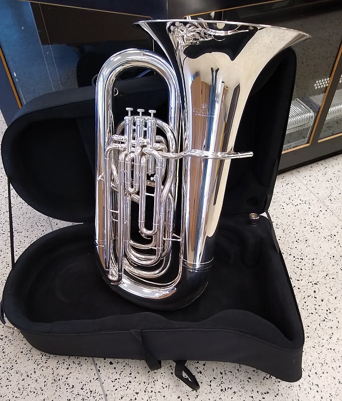 Schiller Elite Compensating BBb Tuba Silver Plated Reverb