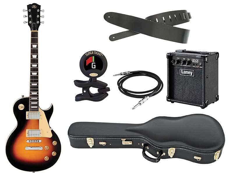 SX Pro Les Paul Electric guitar package with Hardcase image 1