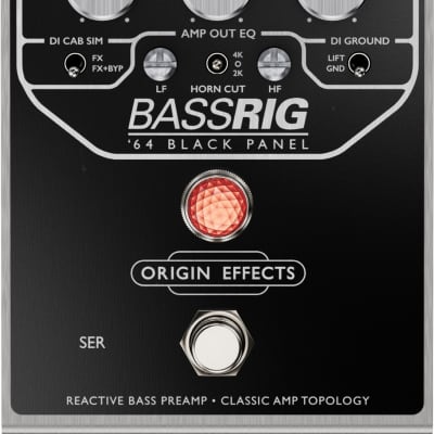 Origin Effects BASSRIG '64 Black Panel Bass Preamp Effects Pedal image 1