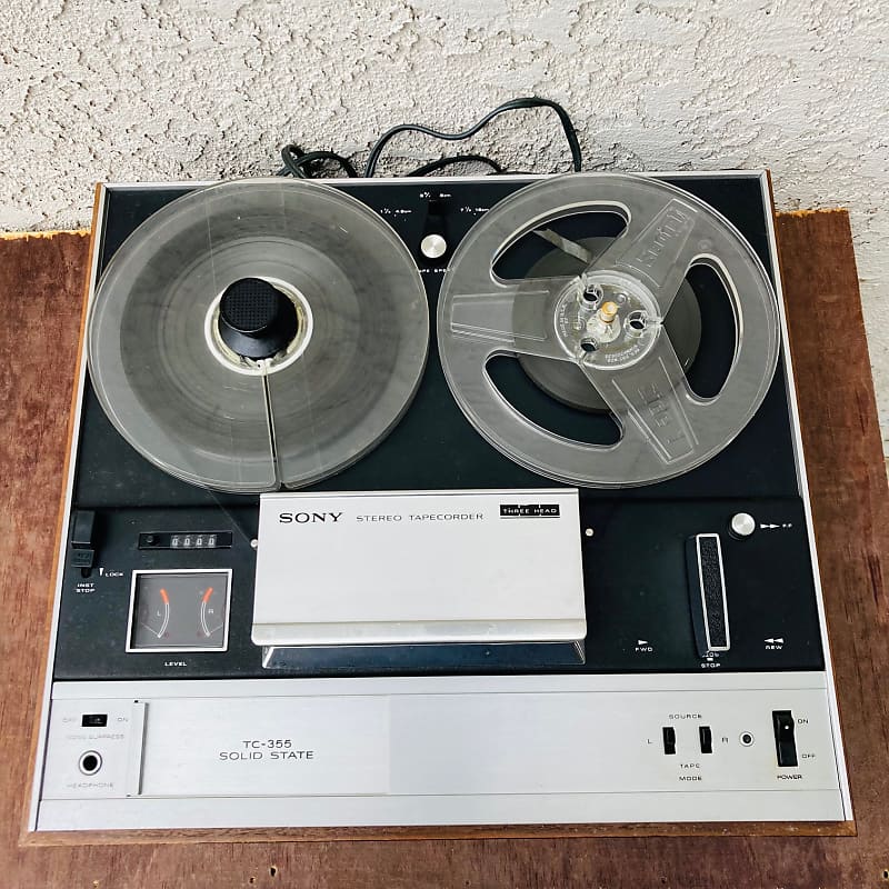 Vintage Sony TC-355 Reel-To-Reel Tape Recorder, Solid State Three Head  Recording Gear, AS IS