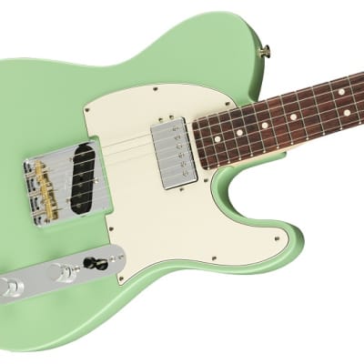 Fender American Performer Telecaster Electric Guitar with Humbucking Rosewood FB, Satin Surf Green image 4