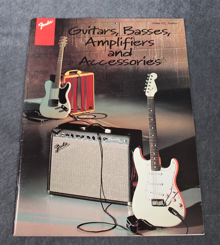 Fender 1996 Full Line Catalog, Guitars, Basses, Amps & Reverb