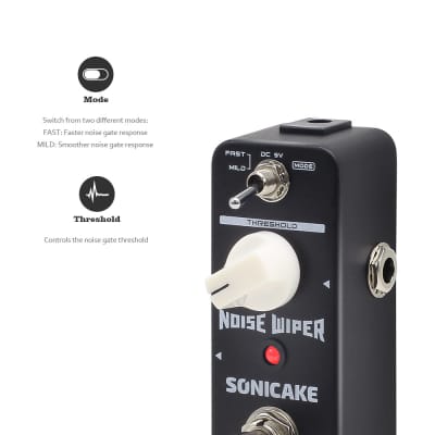 SONICAKE Noise Wiper True Bypass Noise Gate Guitar Bass Effects Pedal(U.S. domestic inventory) image 2