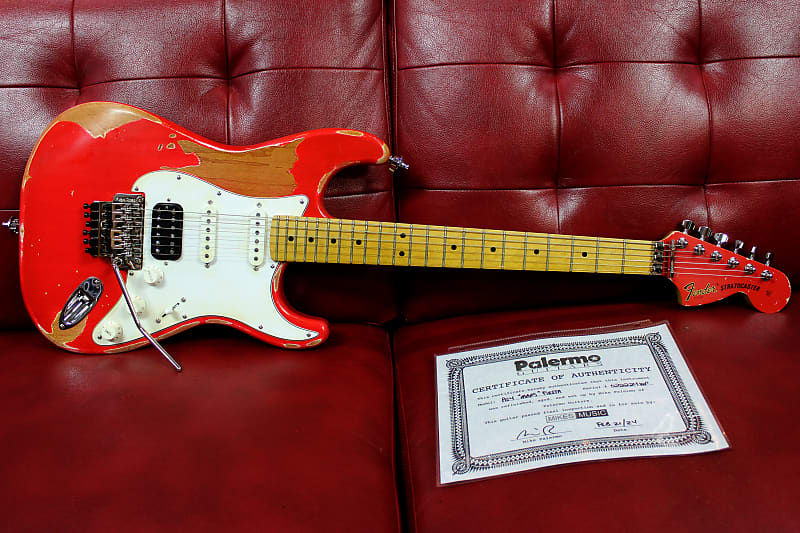Palermo PG4 Mick Mars Replica Electric Guitar 2024 - Fiesta Red W/ Case NEW image 1
