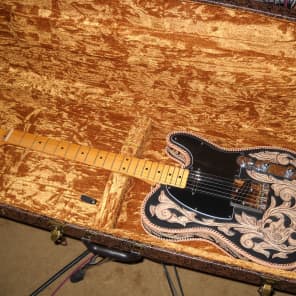 Fender/ Scarecrow Guitars Custom handtooled leather wrapped JD telecaster w/ Joe barden Pickups image 2