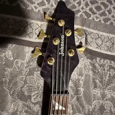 Johnson 5 String Bass Black/Purple Haze image 5