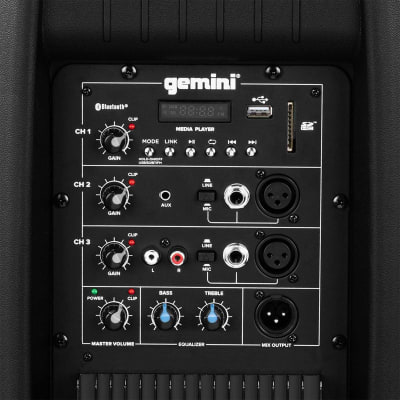 Gemini AS-2115BT Active Powered 15" DJ PA Loudspeaker w Bluetooth Connectivity image 5