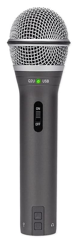 Samson Q2U Handheld Dynamic USB Microphone Recording and Podcasting Pack -  SAQ2UTB