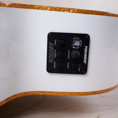 Gretsch G5022CWFE Rancher Falcon Acoustic Guitar 2014 White w/ Bag image 14