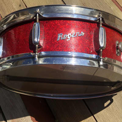 RARE 1 of A KIND ROGERS HOLIDAY SNARE #2636 HAND signed DINO DANELLI "RASCALS"1960s RED SPARKLE image 4