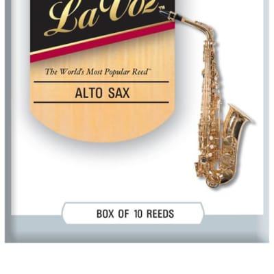 La Voz Alto Saxophone Reeds, Strength Soft, 10-pack image 1