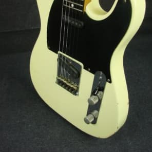 Vintage Bill Lawrence Aged White Finish Single Cutaway Tele Electric Guitar image 5