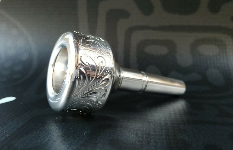 Culture PI Trombone double cup Hand Engraved mouthpiece Reverb