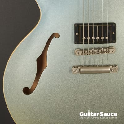 Gibson  Gibson Custom Shop ES 335 Light Blue Sparkle Metallic Used 2008 (Cod. 1432UG) image 5