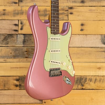 Fender Custom Shop LTD Journey 64 Stratocaster - Closet Classic Aged Burgundy Mist Metallic - 7lbs 14oz! image 4