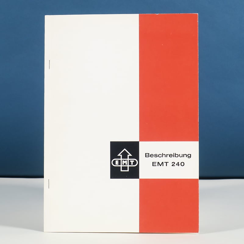 EMT 240 Reverberation Unit original owner's manual in German image 1