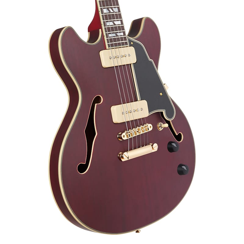 D'Angelico Deluxe Mini DC - Satin Trans Wine image 1