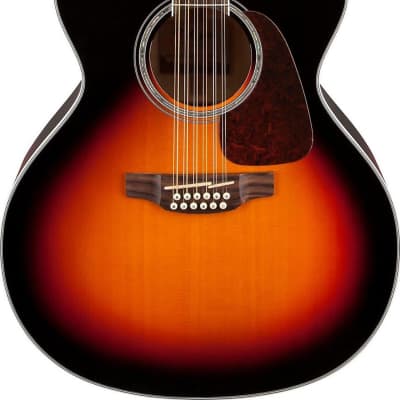Takamine GJ72CE-12 Jumbo Acoustic-Electric Guitar Brown Sunburst image 1