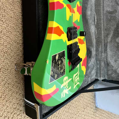 ESP Custom Shop George Lynch Kamikaze IV 8-Tooth Headstock Chinese Character Inlays 1990's Scalloped image 10