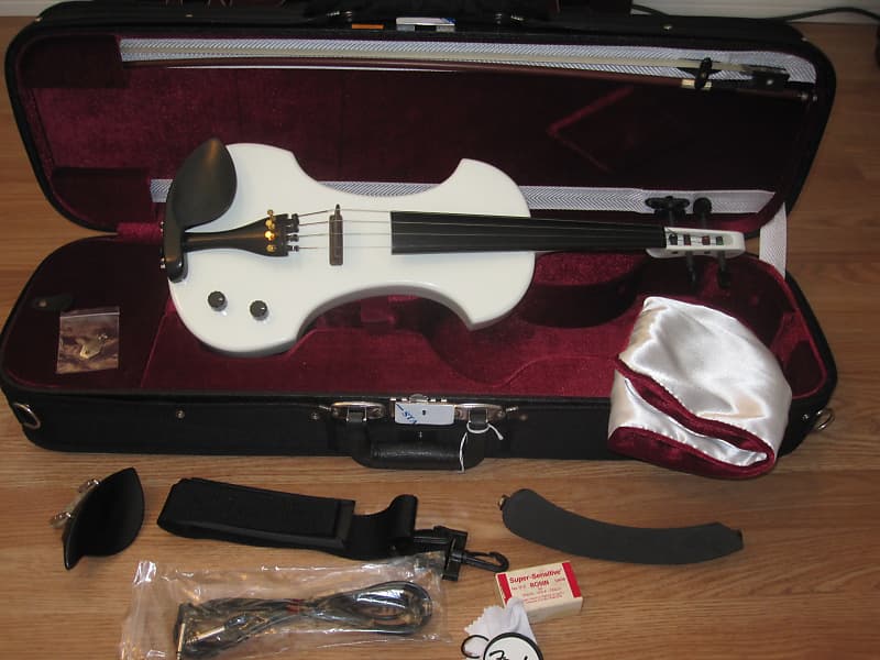 Fender FV1 Electric Violin White With all the extras Reverb