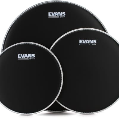 Evans Onyx Coated 3-piece Tom Pack - 10/12/16 inch image 1