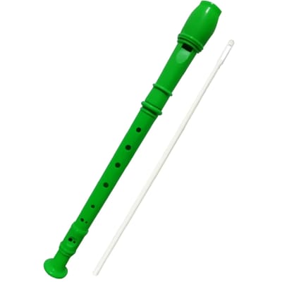 Soprano Recorder 8 Hole Classic German Style Descant Flute Musical Instruments + Cleaning Rod For Beginners Kids School Graduation Gift (Green) image 1