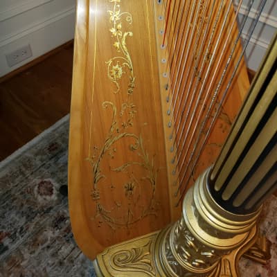 Lyon and Healy Style 17 Ebony Bronze semi-Grand Harp image 12