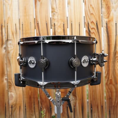 DW USA Collectors Series - Intense Ebony Satin Oil - 6.5 x 14" Pure Maple SSC/VLT Shell With Ring's Snare Drum w/ Black Nickel Hdw. image 1