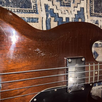 1969 Gibson Eb0 “Walnut“ 7.5 LBS Featherweight Short Scale Bass OHSC image 10