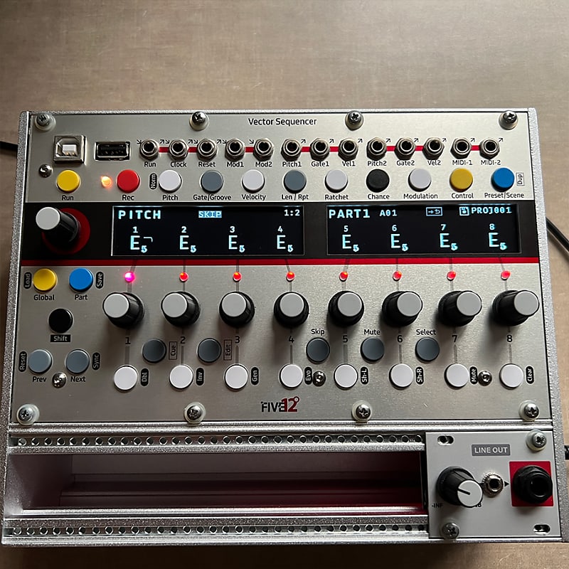 Five12 Vector Sequencer Silver Reverb