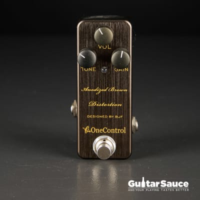 Reverb.com listing, price, conditions, and images for one-control-anodized-brown-distortion