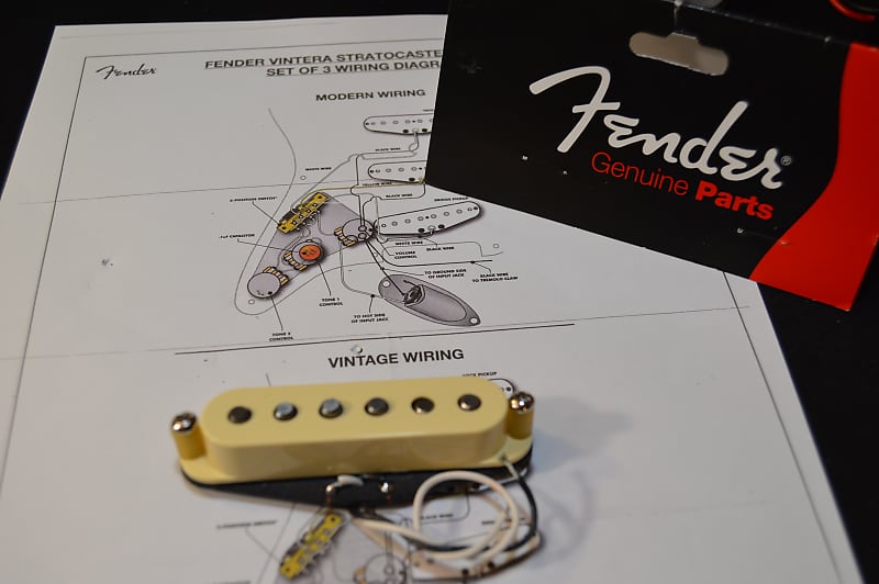 Fender Stratocaster 50's Vintera Aged White BRIDGE Guitar | Reverb