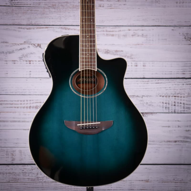 Yamaha APX600 Thin Body Acoustic-Electric Guitar - Oriental Blue